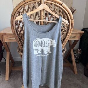 Gatlinburg Gray Graphic Tank Top